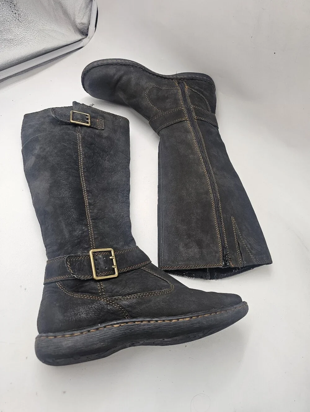 b.o.c. by Born Austin Tall Black Leather Riding Boots Sz 10